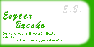 eszter bacsko business card